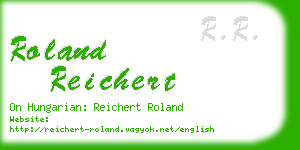 roland reichert business card